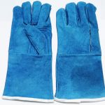 Cow split leather industrial work gloves