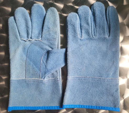 Cowhide split leather industrial working gloves